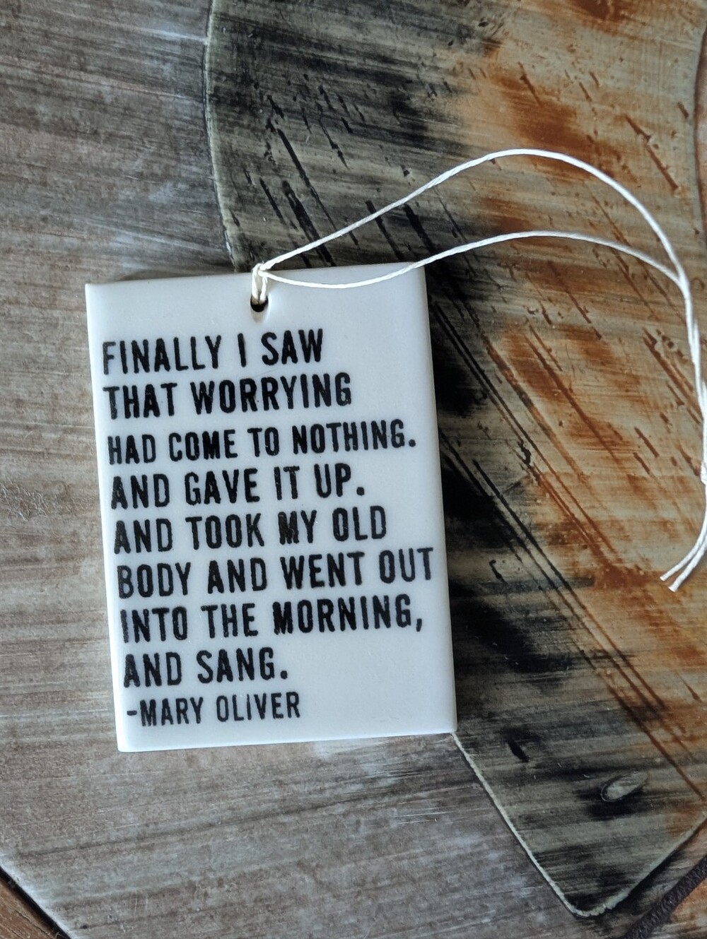 mb art studios Mary Oliver Handmade Decorative Tile